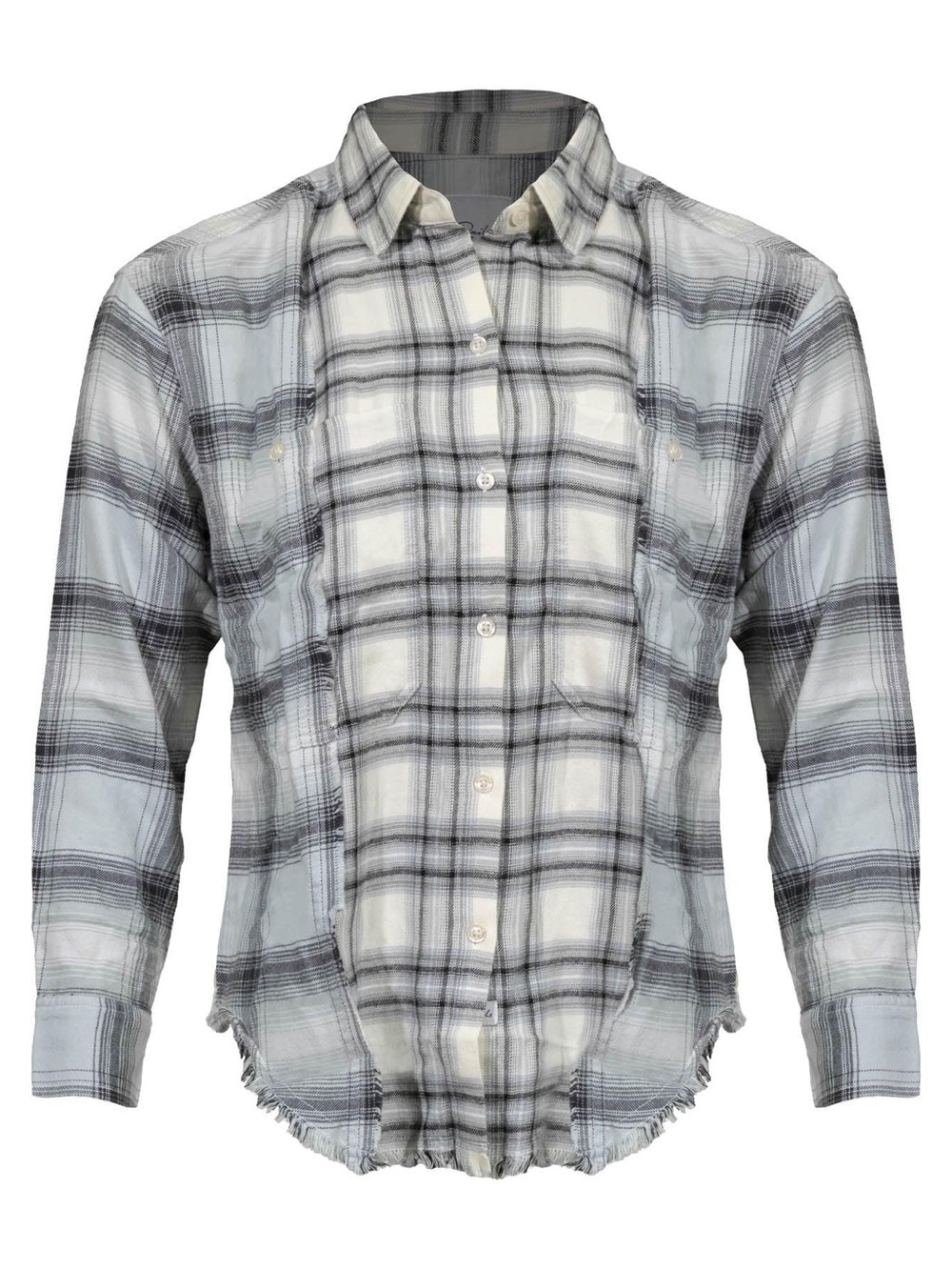 Rails Gray and White Plaid Button-Down Shirt